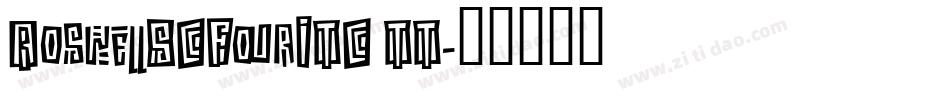 RoswellSCFourITC TT字体转换